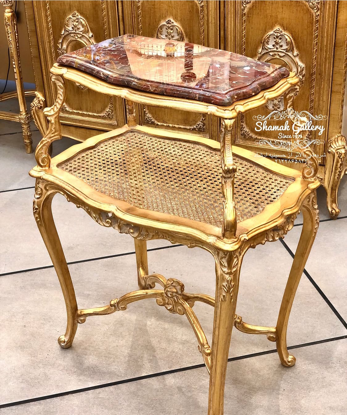 کافی‌تیبل دوطبقه تمام چوب - 