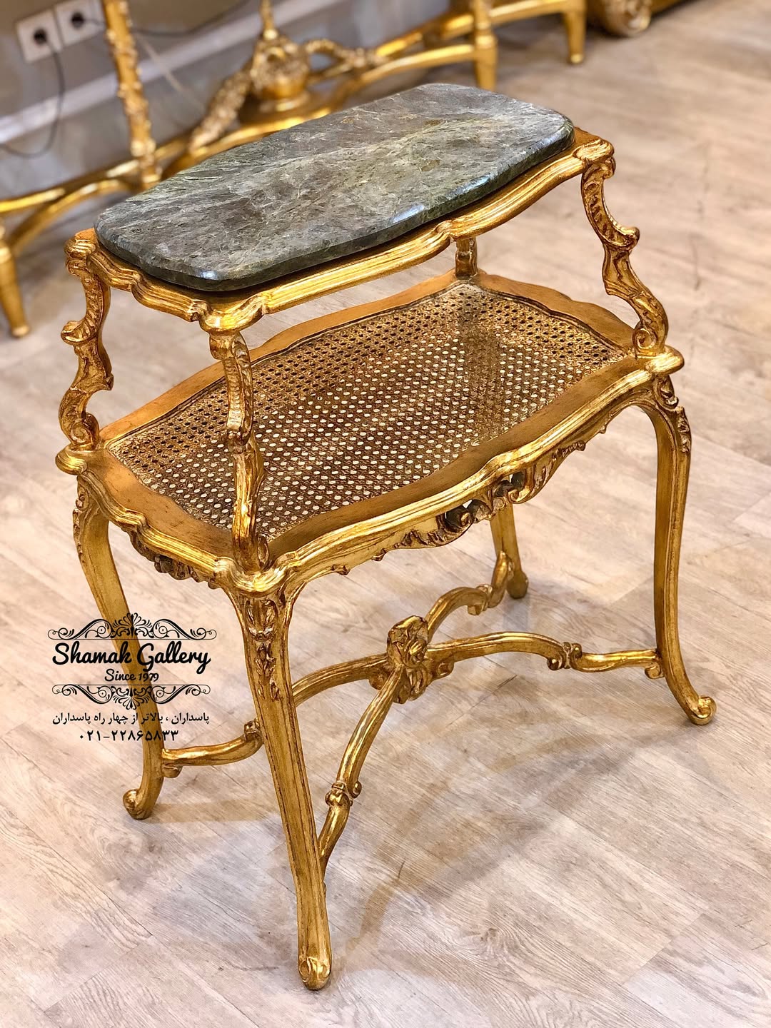 کافی‌تیبل دوطبقه تمام چوب - 