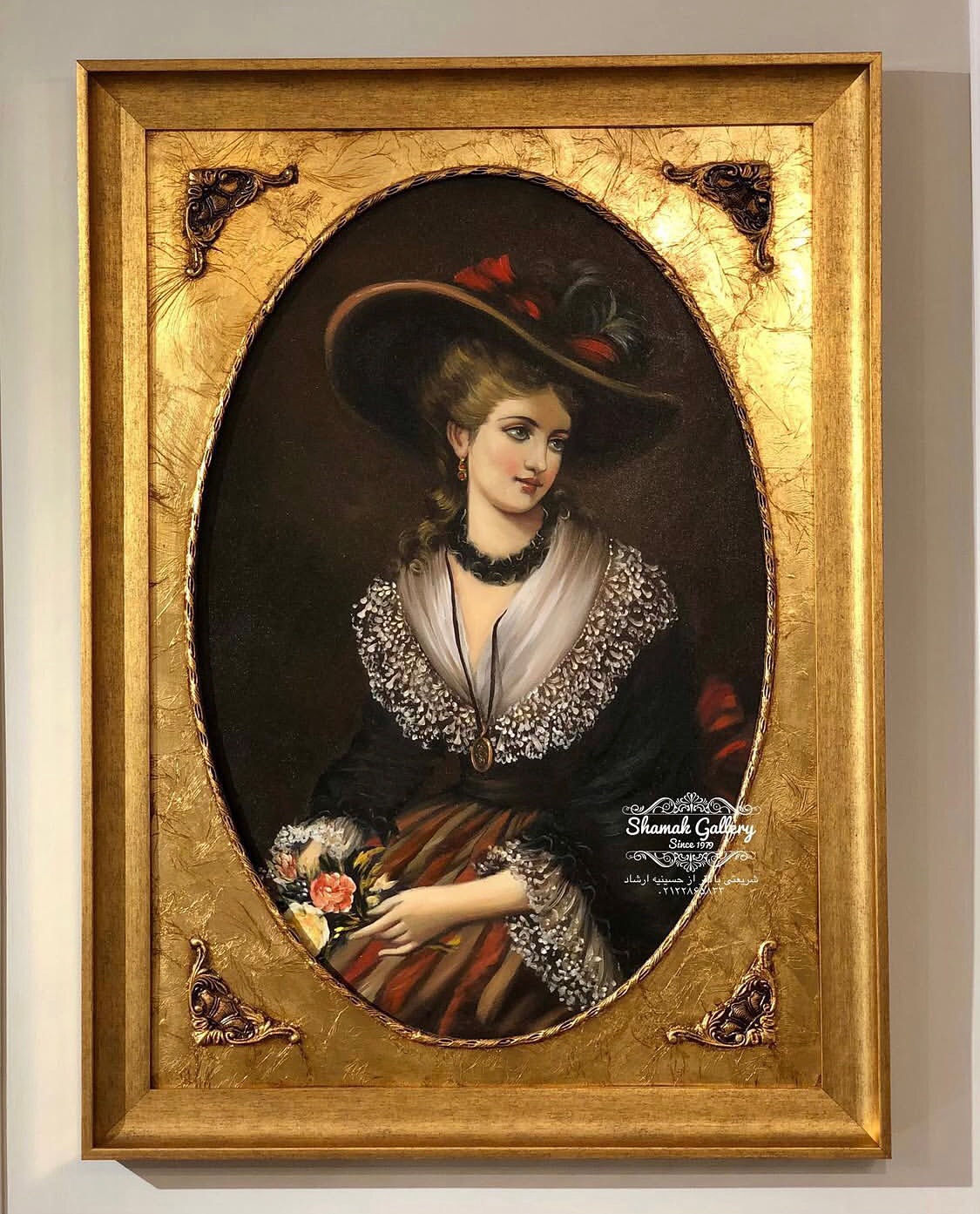 تابلو پرتره دختر کلاه بسر - 