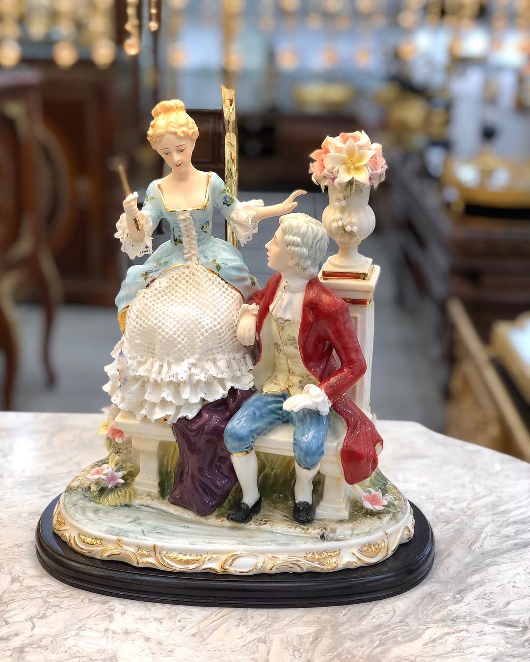 آباژورهای چینی پایه چوبی ، تماما کاردست - 