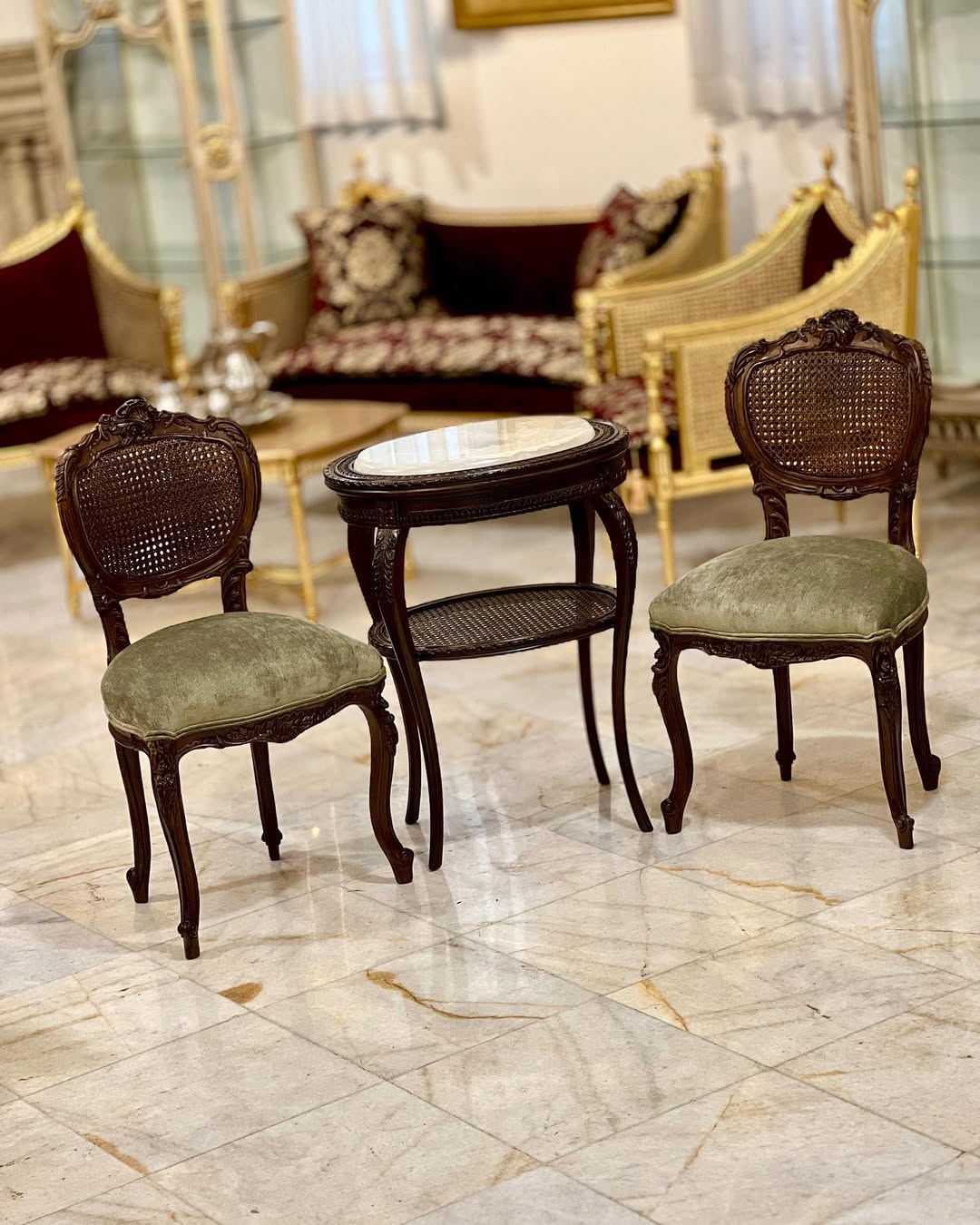 کافی ست گردویی حصیری - 