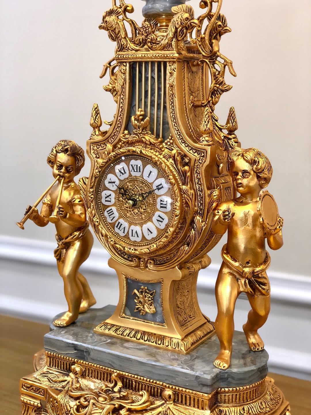 ساعت و شمعدان طرح لام ایتالیا (خروسی) - 