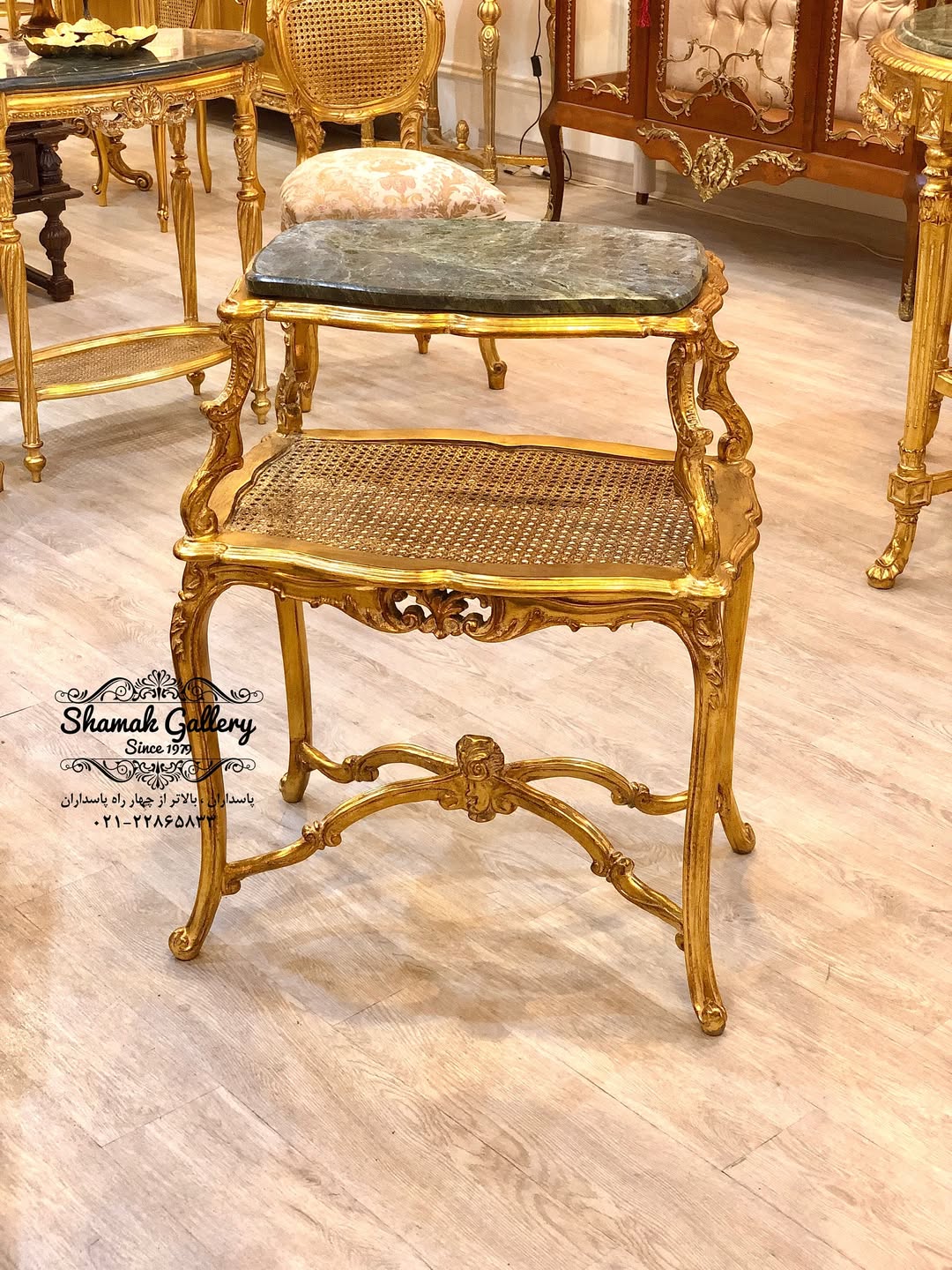 کافی‌تیبل دوطبقه تمام چوب - 