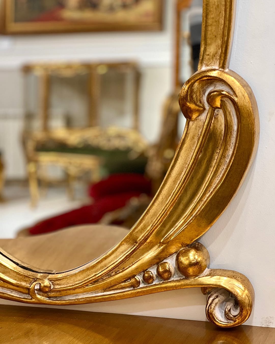 آینه و کنسول دیواری تمام چوب - 