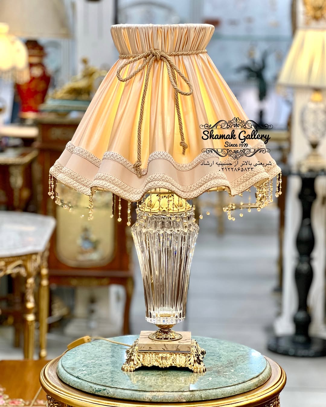 آباژورهای کاپی بلور و برنز وارداتی - 