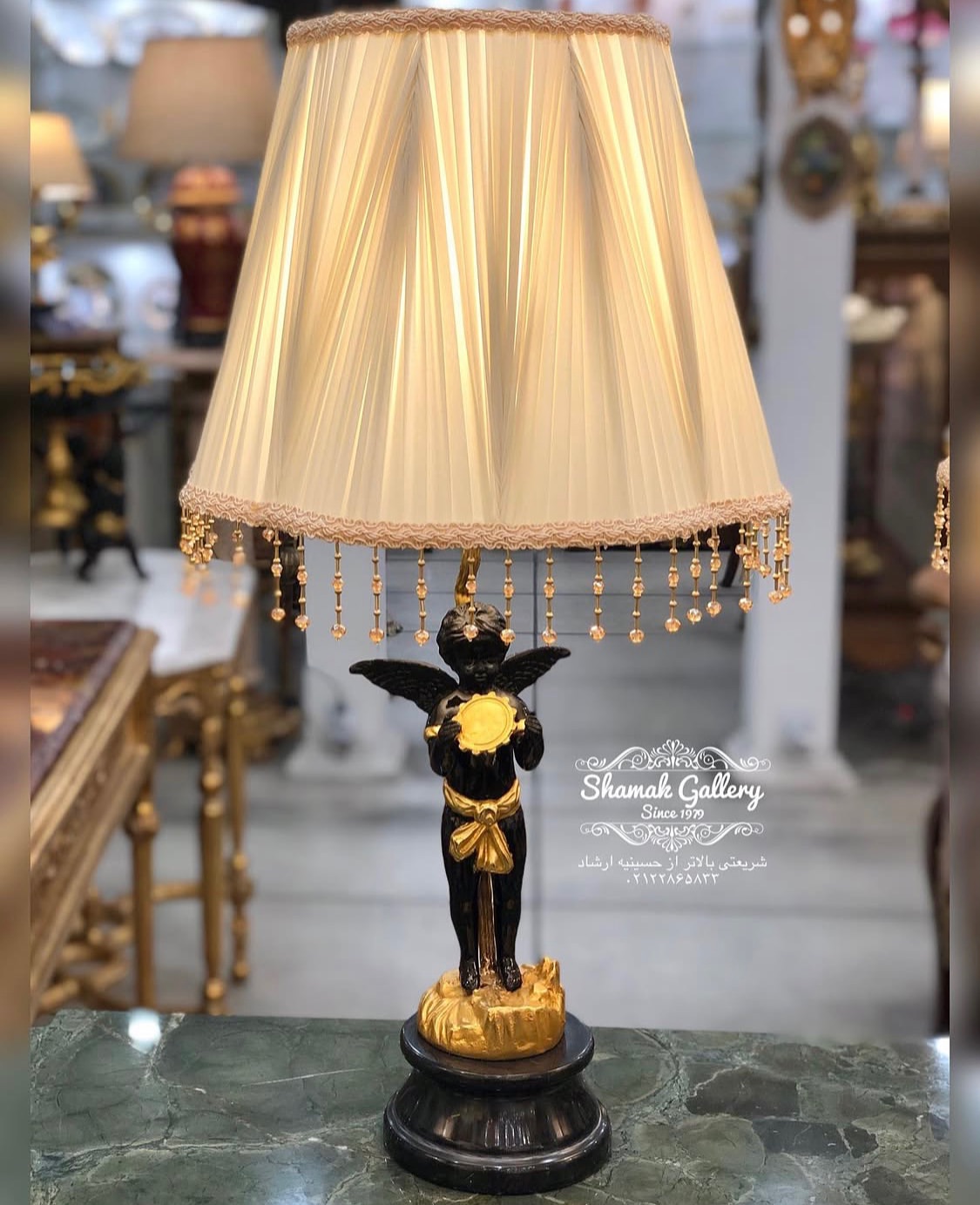 آباژور برنزی فرشته های نوازنده - 