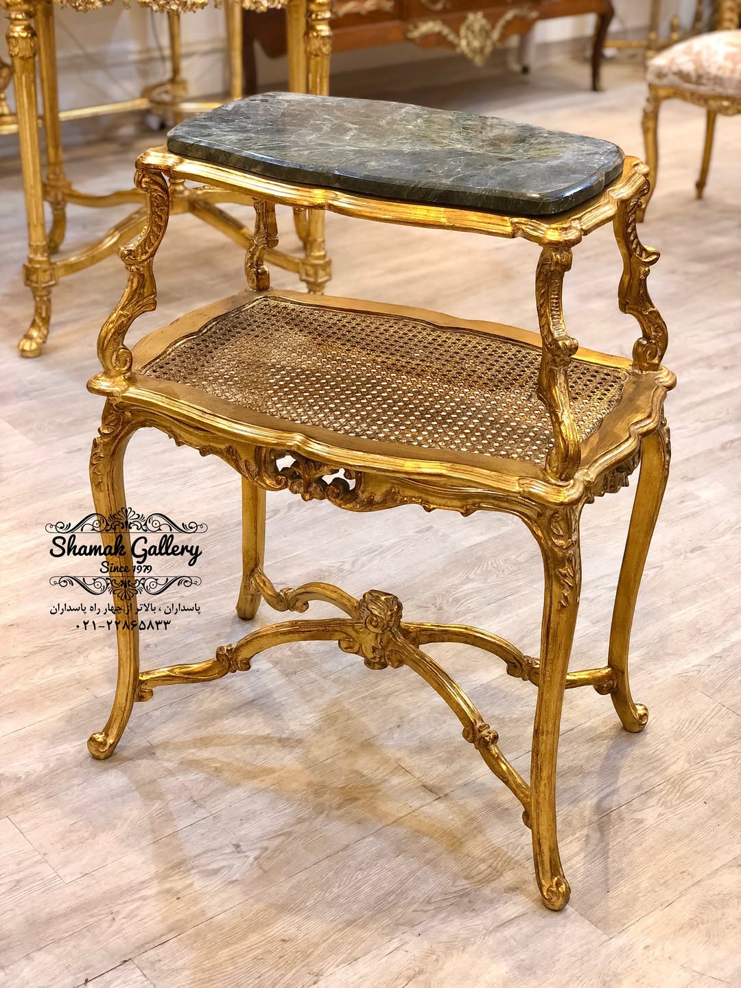 کافی‌تیبل دوطبقه تمام چوب - 