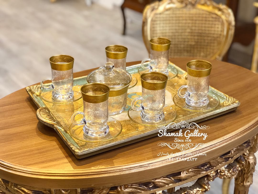 ست چای‌خوری طلاکوب کمبی - 