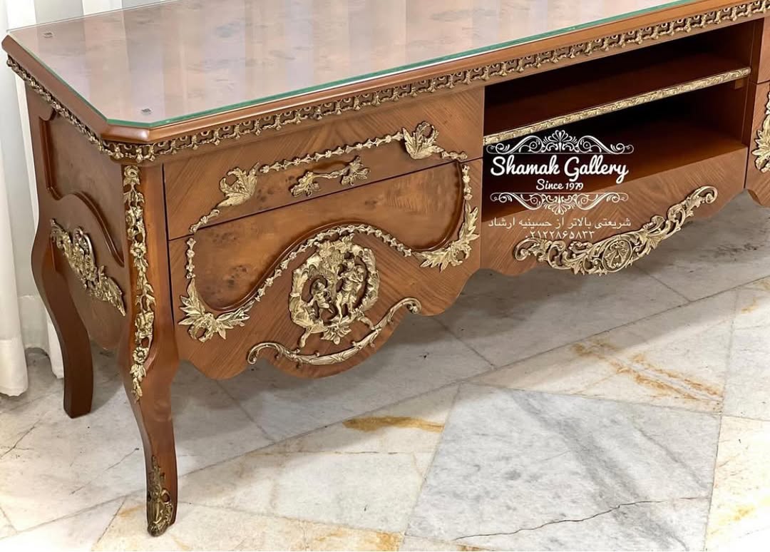 میز تلویزیون 4کشو سارینا 160 سانت برنزکوب - 