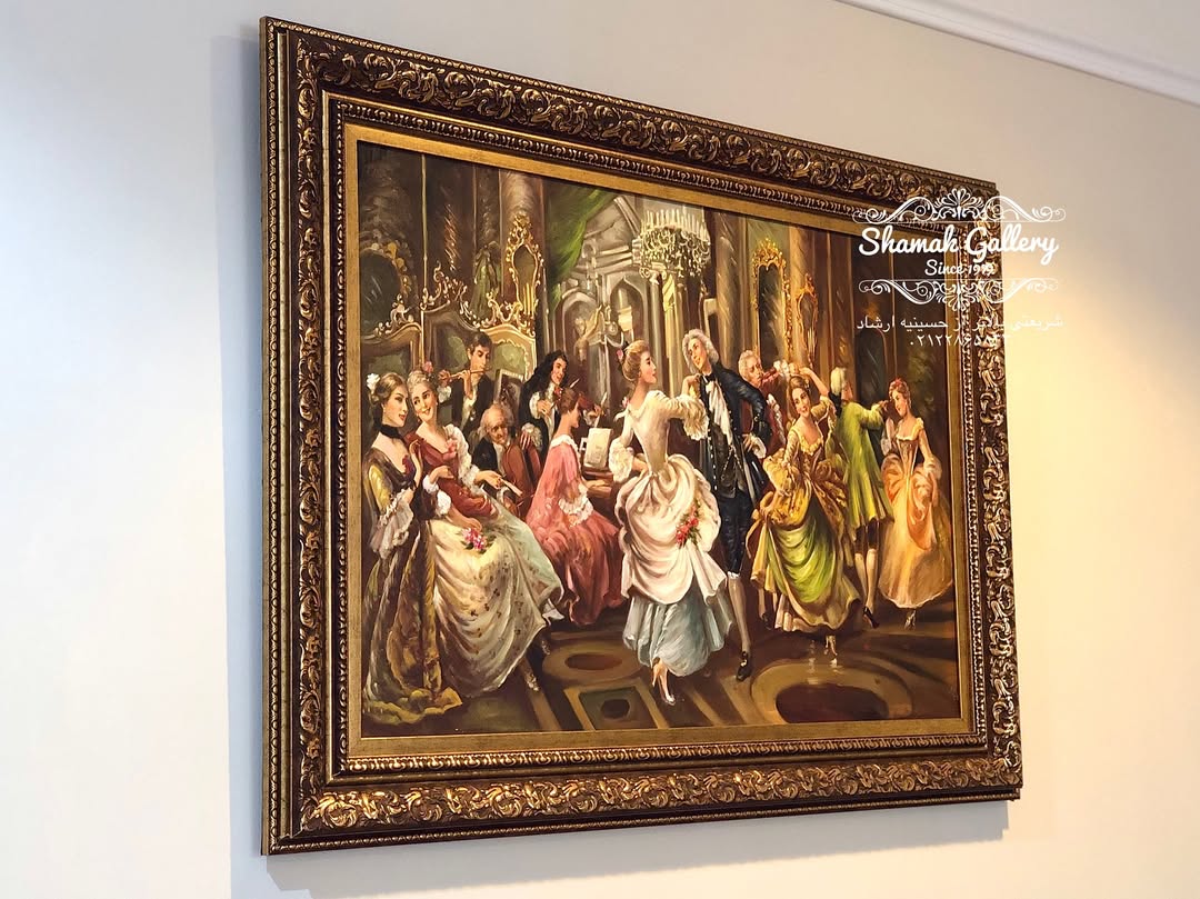 تابلو نقاشی رنگ روغن رقص شاهزادگان  - 