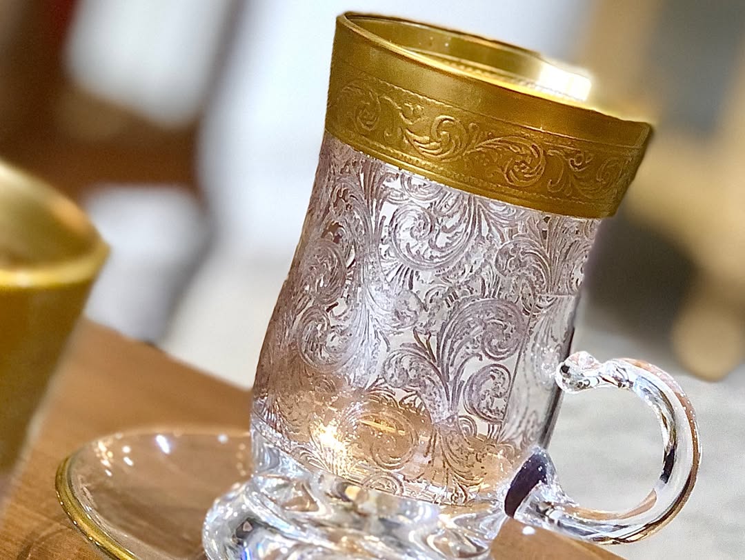 ست چای‌خوری طلاکوب کمبی - 