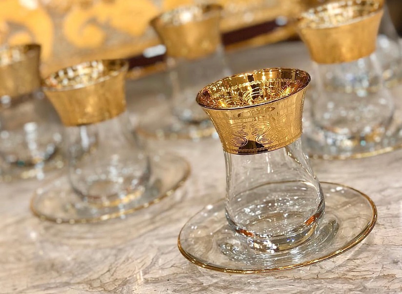 ست چای‌خوری طلاکوب  - 