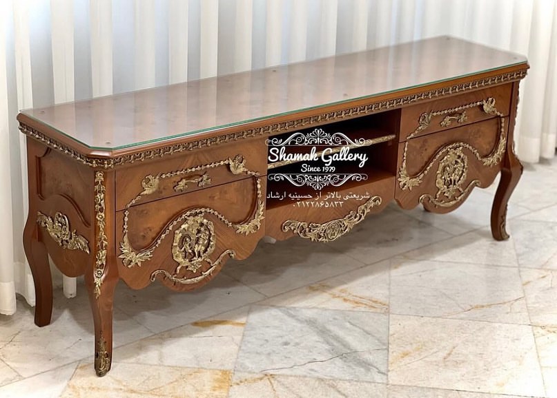 میز تلویزیون 4کشو سارینا 160 سانت برنزکوب - 