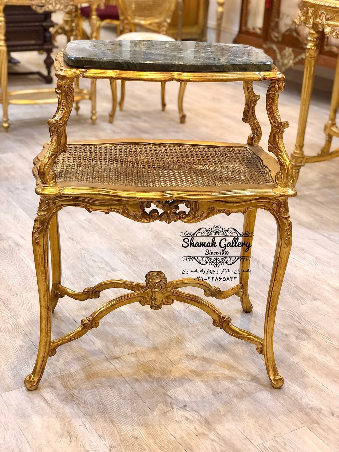 کافی‌تیبل دوطبقه تمام چوب - 