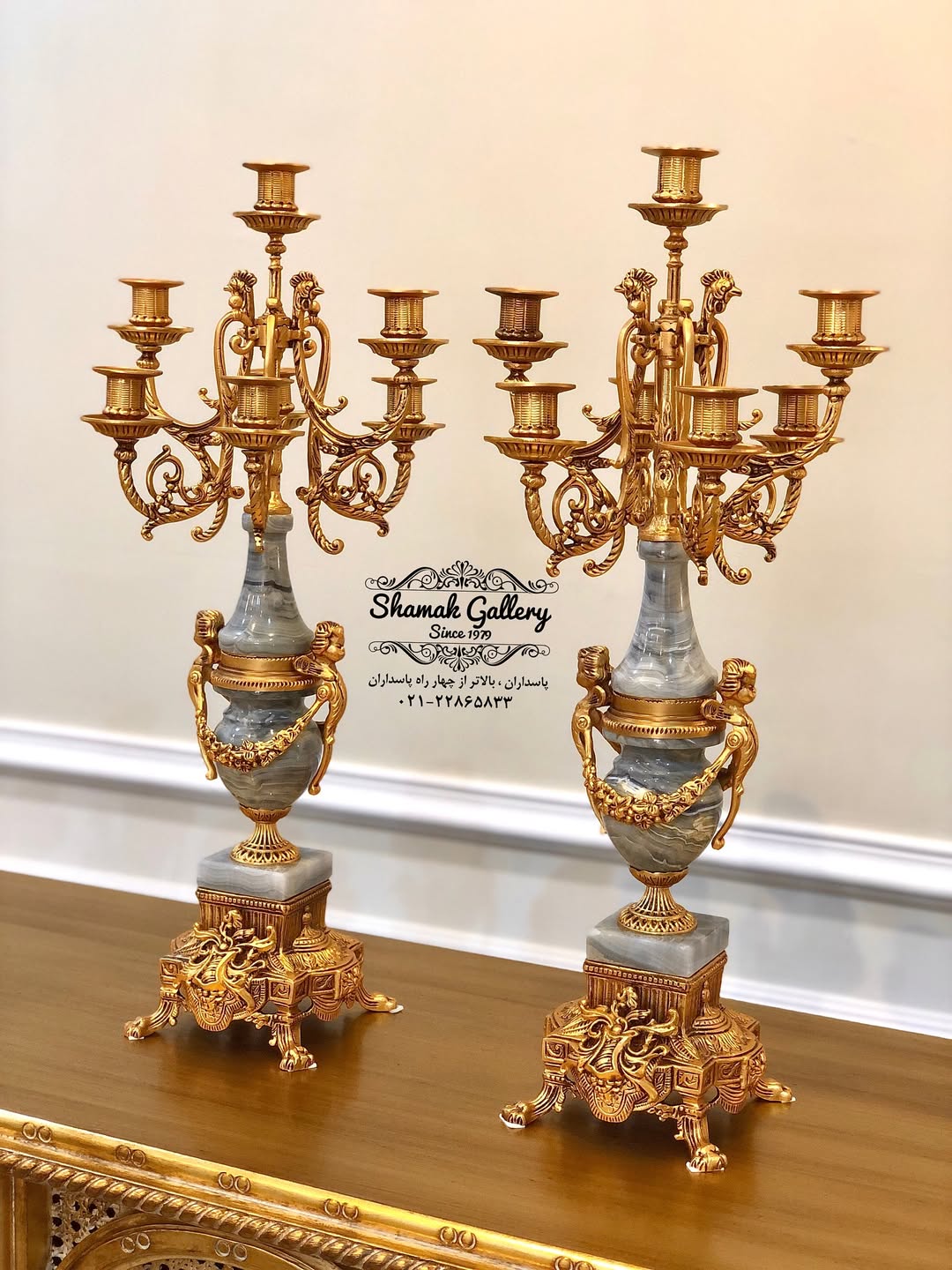 ساعت و شمعدان طرح لام ایتالیا (خروسی) - 