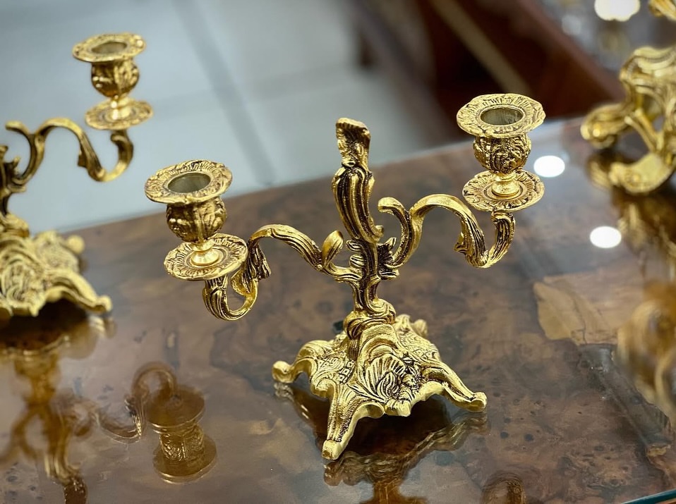 ساعت و شمعدان شومینه‌ایی - 