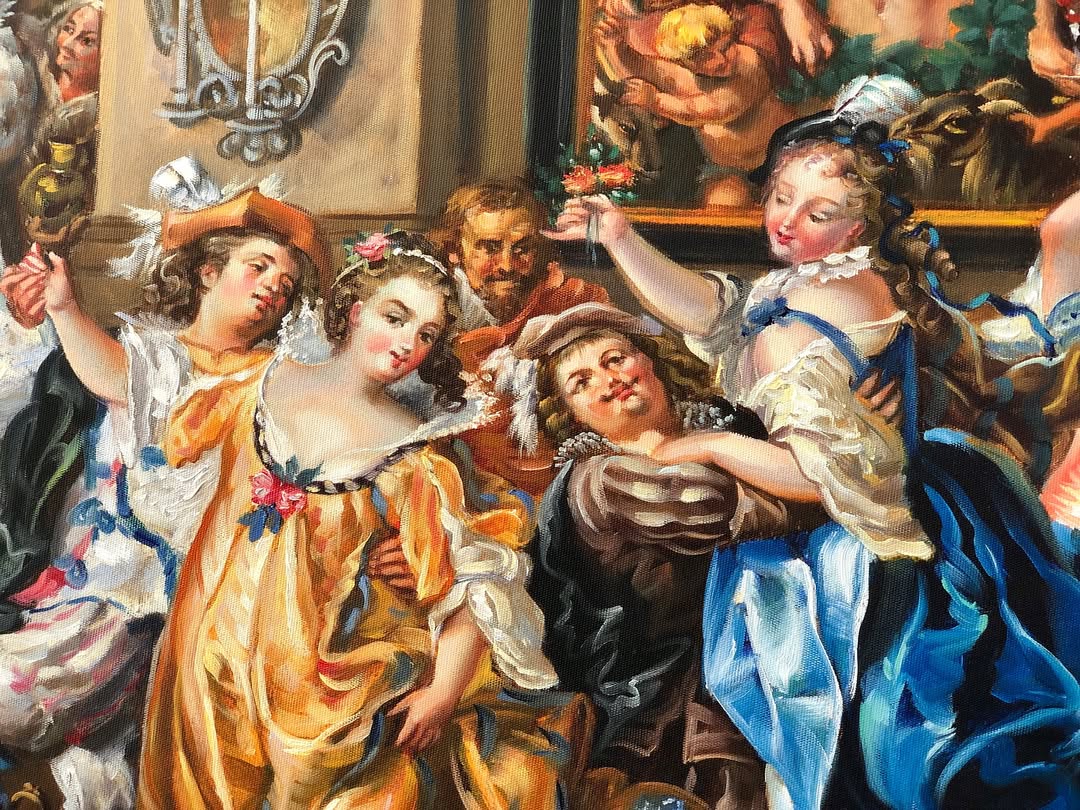 تابلو نقاشی رنگ‌ روغن کاردست - 