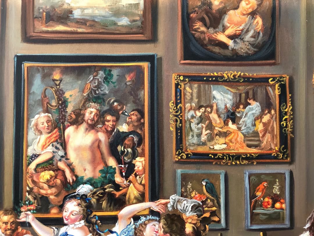 تابلو نقاشی رنگ‌ روغن کاردست - 